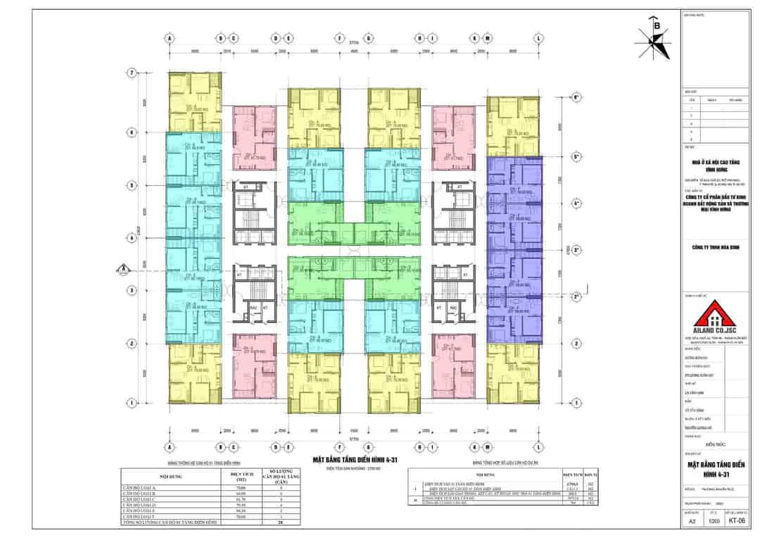 Sang nhượng xuất mua nhà ở XH Vĩnh Hưng, Hoàng Mai 70m, căn góc, 3n2vs  giá 1.61 tỷ