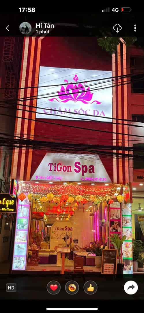 Cần sang lại spa tại khu phố tây đường Biệt Thự P.Tân Lập Nha Trang Khánh Hòa