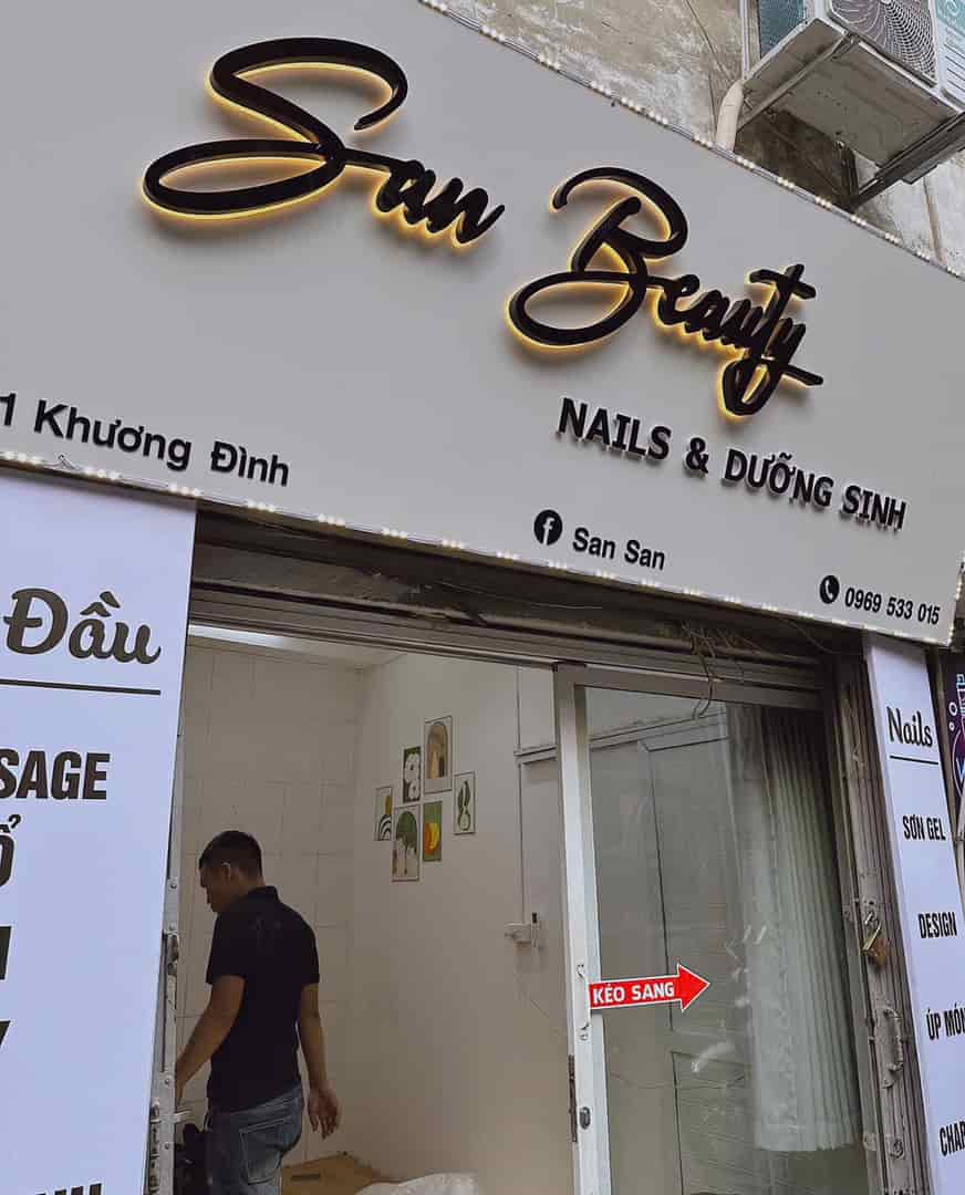 Vì lí do cá nhân e cần sang nhượng cửa hàng Nails & Gội tại Mặt phố Khương Đình