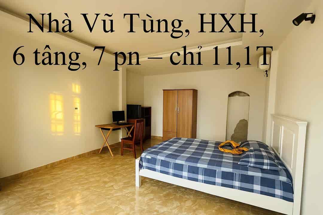 NHÀ HXH VŨ TÙNG 61m2 6 TẦNG 7 PHÒNG NGỦ SỔ VUÔNG ĐẸP, GIÁ 11.1 TỶ