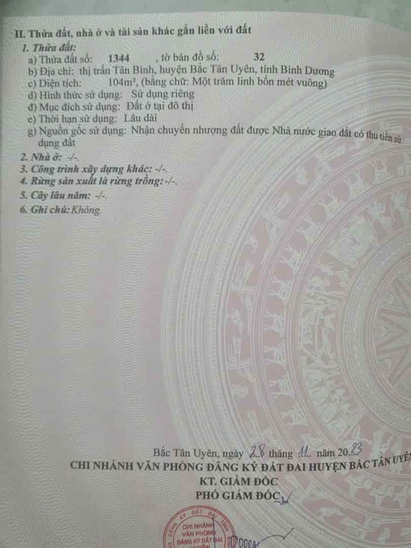 Đất nền KCN Vsip sổ hồng riêng chỉ 1 tỷ sở hữu ngay