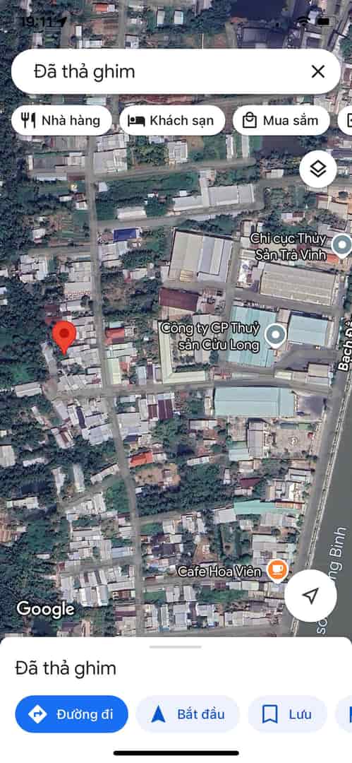 Chính chủ cần bán đất tại ấp Long Bình, phường 4, tp Trà Vinh ngay sau lưng công Ty Thuỷ Sản