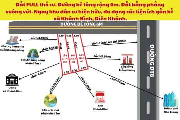 Mở bán 3 lô đất full thổ cư Ba Dùi, Khánh Bình, Khánh Vĩnh