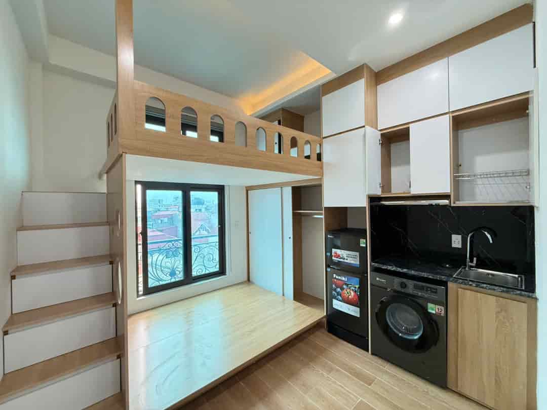 Căn hộ Giường tầng cao cấp 25m2 mới khai trương ngõ 124 Khương Trung - Máy giặt riêng