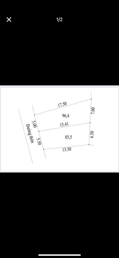 Đã tách thành 2 lô 96.4 m2 và 85.5 m2

- Đ/c : Chúc đồng - Thụy hương - Chương Mỹ - Hà Nội.