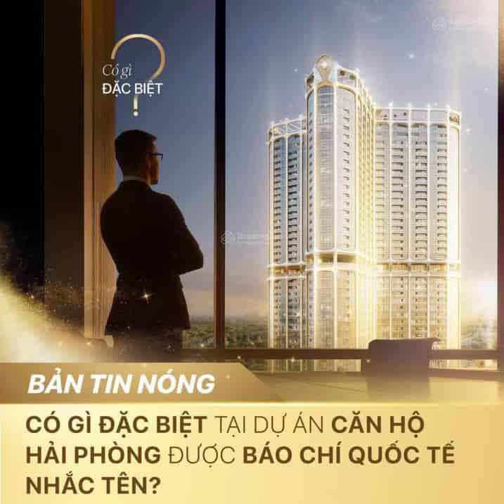 Bán căn hộ 2PN 2WC giá cực chất tại Golden Crown Hải Phòng chỉ từ 3,7 tỷ TTS 95%, DT 62,5 m2