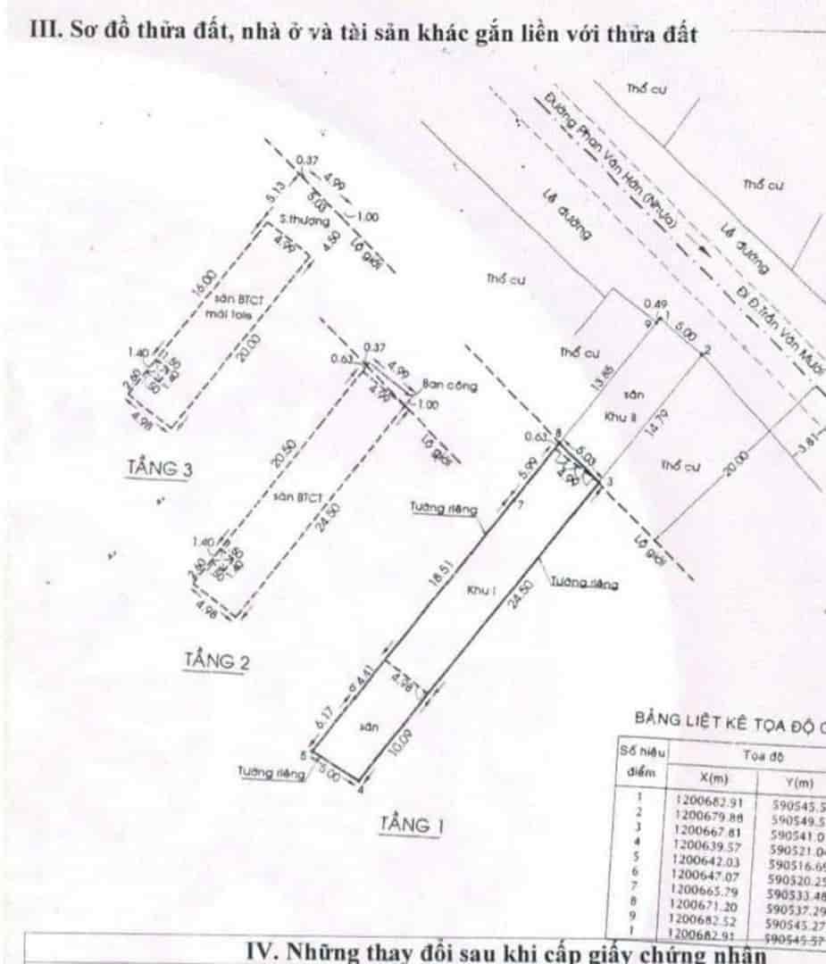 Nhà (5x50) Mặt Tiền Phan Văn Hớn, Q12 – 5x50m, 2 Lầu BTCT Giá 12.5 Tỷ TL