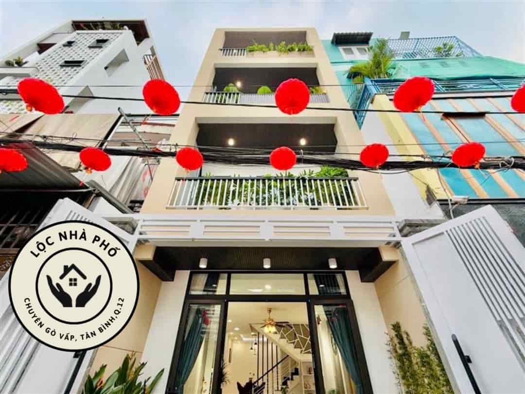 4.9, 15M, GẤP BÁN NHÀ 4 TẦNG, HẺM Ô TÔ,PHẠM VĂN CHIÊU, P8 GÒ VẤP, 8.x TỶ