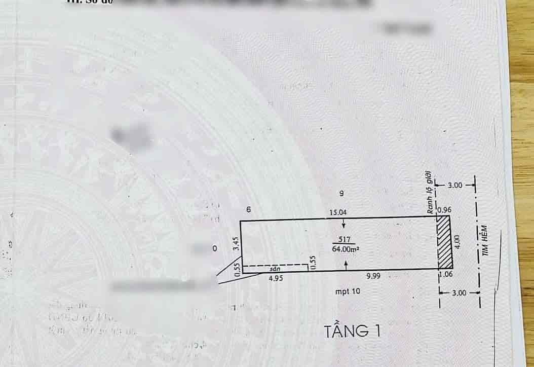66m2, BÁN ĐẤT TẶNG DÃY TRỌ, HẺM Ô TÔ 5M, NGUYỄN SỸ SÁCH, P15 TÂN BÌNH, 6.xx TỶ