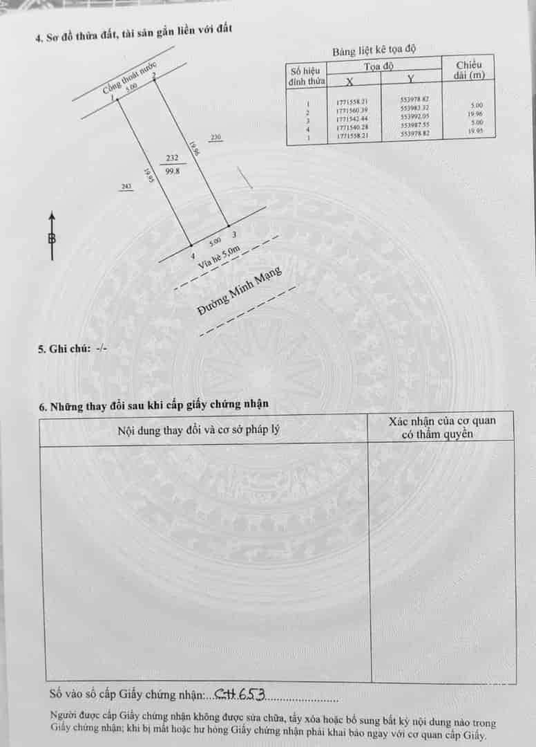 2 lô Đất đường Minh Mạng, Khuê Mỹ, NHSơn, Đ Nẵng, 200m2/23,5 tỷ