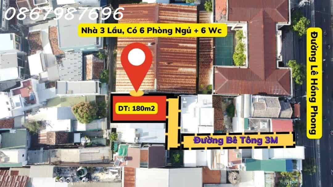 Bán hoặc Cho Thuê Nhà 3 Tầng Hẻm Lê Hồng Phong, Nha Trang - 6 Phòng Ngủ, Giá 28 Triệu/m²