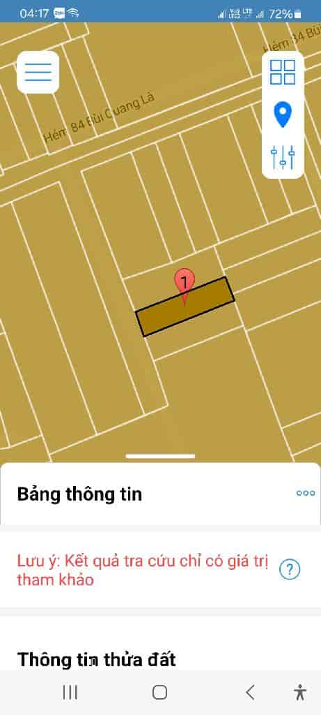 BÁN ĐẤT TẶNG NHÀ C4 CÓ GÁC. ĐƯỜNG BÙI QUANG LÀ. P12. GV. GIÁ NHỈNH 4 TỶ TL.