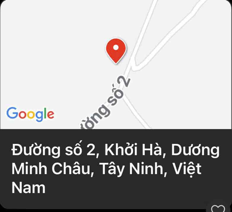 SỞ HỮU ĐẤT ĐẸP CHÍNH CHỦ - GIÁ Tốt - Vị Trí Tại : Đường số 2 - KHỞI HÀ -  DƯƠNG MINH CHÂU - Tỉnh TÂY NINH