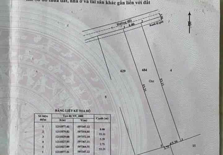 Bán đất thổ cư 413,9m2, Bình Mỹ, Củ Chi, 7 tỷ, sổ đỏ