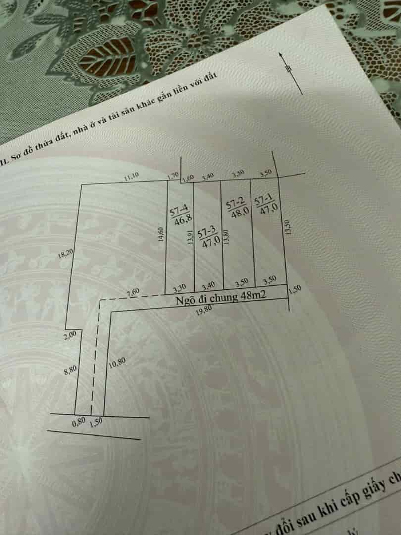 Bán đất thổ cư, sổ đỏ chính chủ 47m2 không qua trung gian