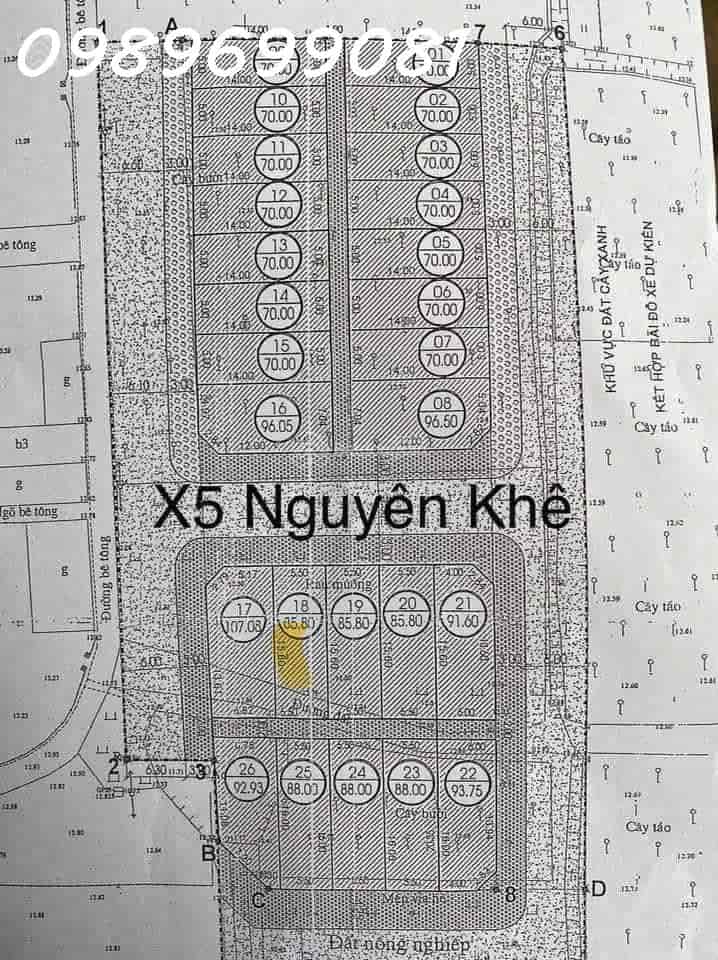 BÁN ĐẤT ĐẤU GIÁ X5 NGUYÊN KHÊ ĐÔNG ANH-GẦN QUỐC LỘ 3