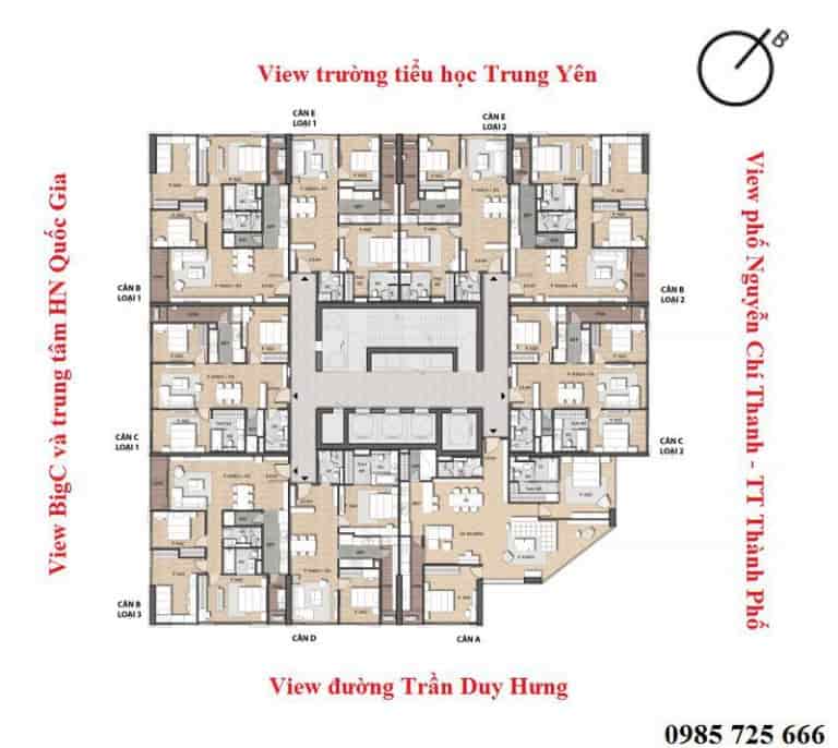 CHÍNH CHỦ BÁN CĂN 86M2 CHUNG CƯ 216 TRẦN DUY HƯNG - THE SUMMIT