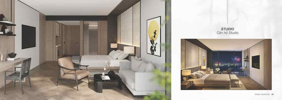 Độc quyền: Studio Nobu Đà Nẵng 42m2 view biển Mỹ Khê - Cam kết cho thuê 6%/năm