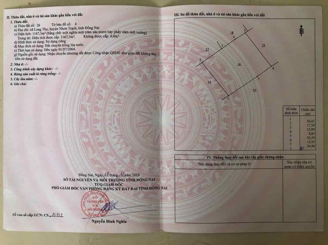 Cần Bán Gấp Lô đất Ngay KTX Hyo Sung Nhơn Trạch, Đồng Nai