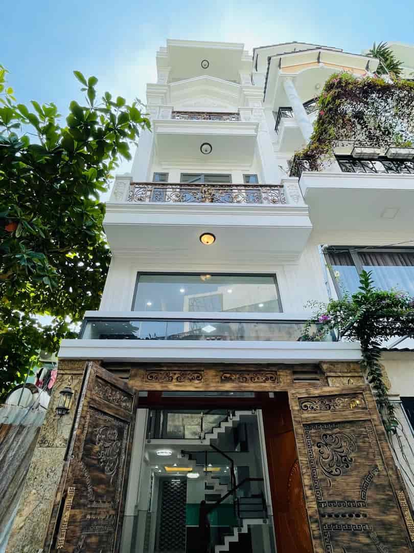 Bán Nhà Đẹp Dương Quảng Hàm Gò Vấp, 5 Tầng Hẻm 5m khu phân lô đồng bộ cao tầng dân trí - Hơn 8 Tỷ