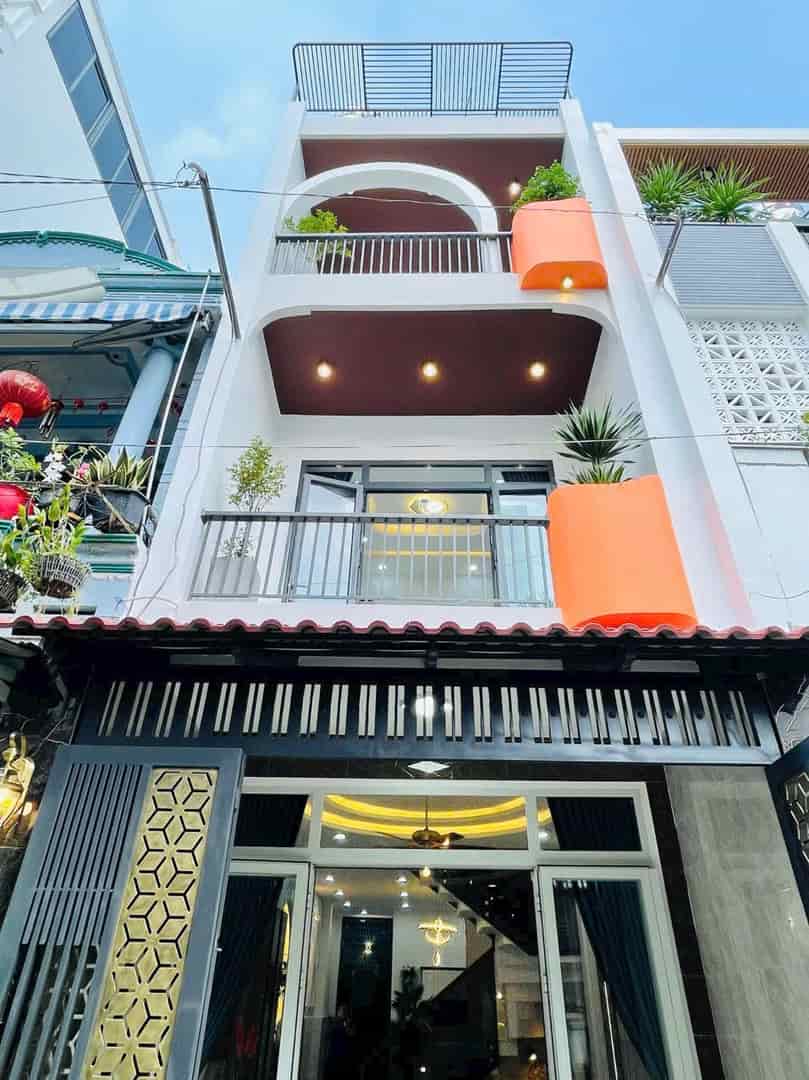 Nhà 64m2 Nguyễn Văn Quá, Q12, Gần CV Cây Sộp. Xây 1 trệt 2 lầu. Giá 3 tỷ 790. Sổ riêng, hẻm 4.5m