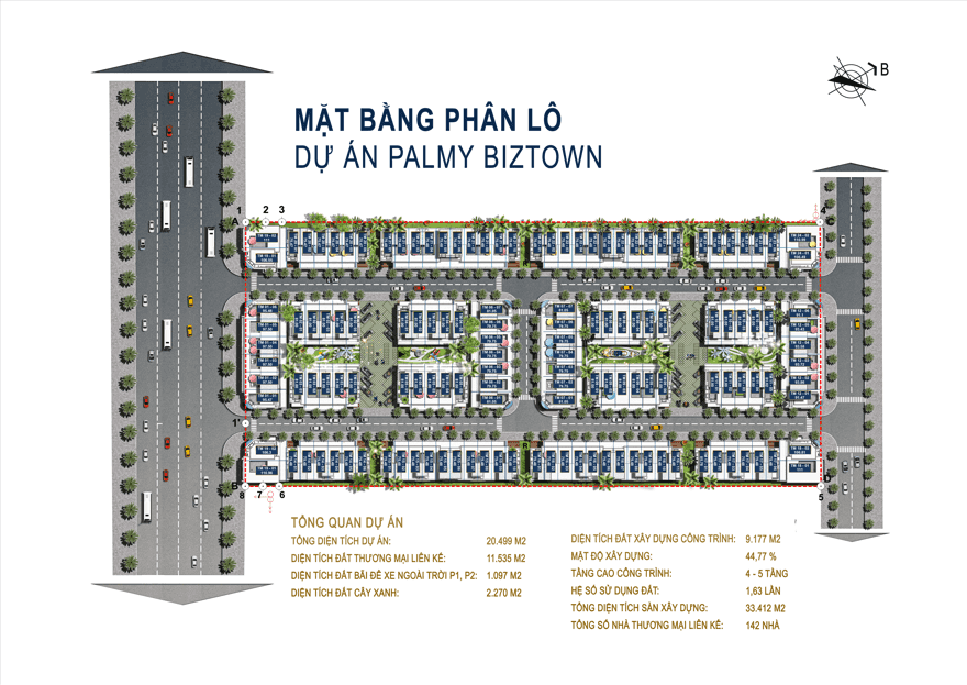 Bán shophouse Palmy Biztown HDB Thanh Trì 75m² giá 150tr/m² tiềm năng tăng gấp đôi trong 24 tháng
