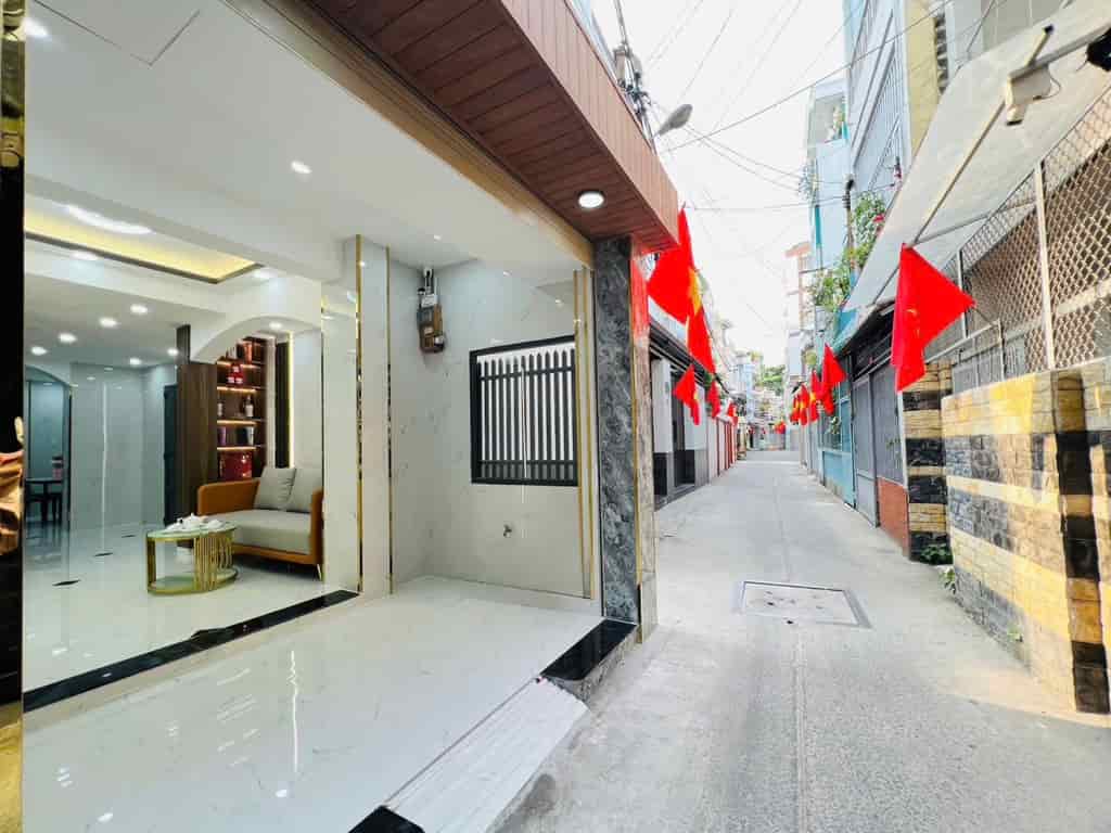 Bán nhà hẻm xe hơi Lê Văn Sỹ, Phường 11, Phú Nhuận, Smart Home hiện đại, 4 tầng BTCT, Gần 40m², nhỉnh 6 tỷ