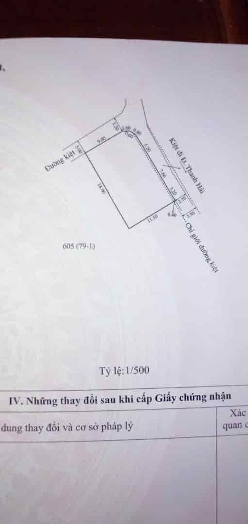 Đất kiệt 130 Thích Tịnh Khiết, Thủy Xuân, 201m2 2.1 tỷ