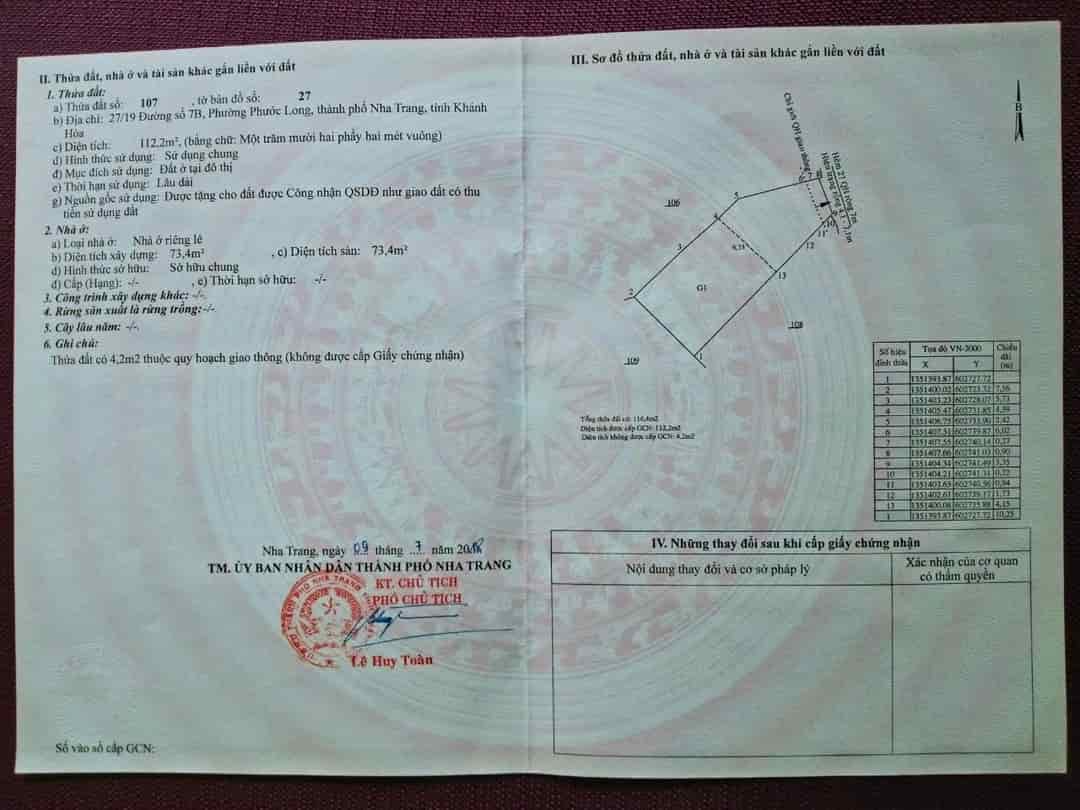 BÁN ĐẤT TẶNG  NHÀ  TẠI  phường Phước Long, thành phố Nha Trang, tỉnh Khánh Hòa