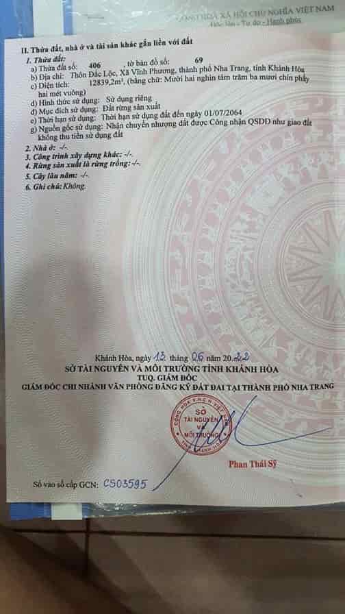 ĐẤT ĐẸP - GIÁ RẺ- CHÍNH CHỦ BÁN Nhanh Lô Đất Trồng Xoài Tại Vĩnh Phương, Nha Trang, Khánh Hòa