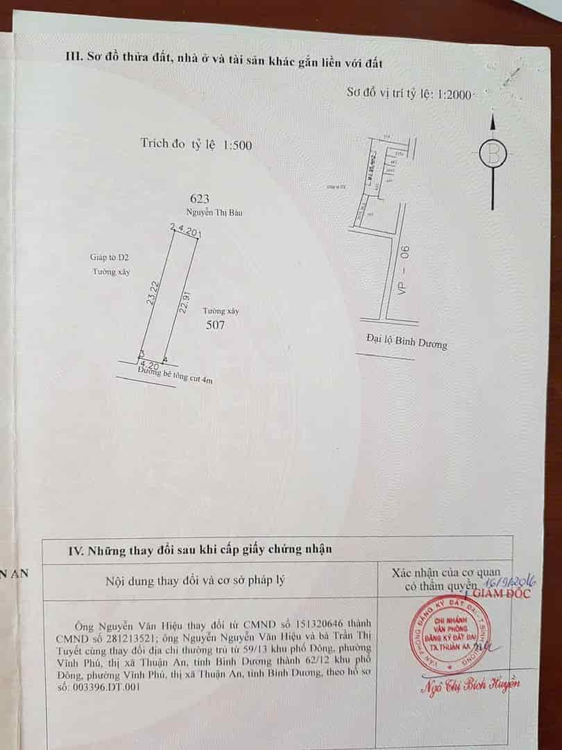 CHÍNH CHỦ BÁN ĐẤT CÓ KÈM CĂN NHÀ Tại Phường Vĩnh Phú, Thuận An, BD