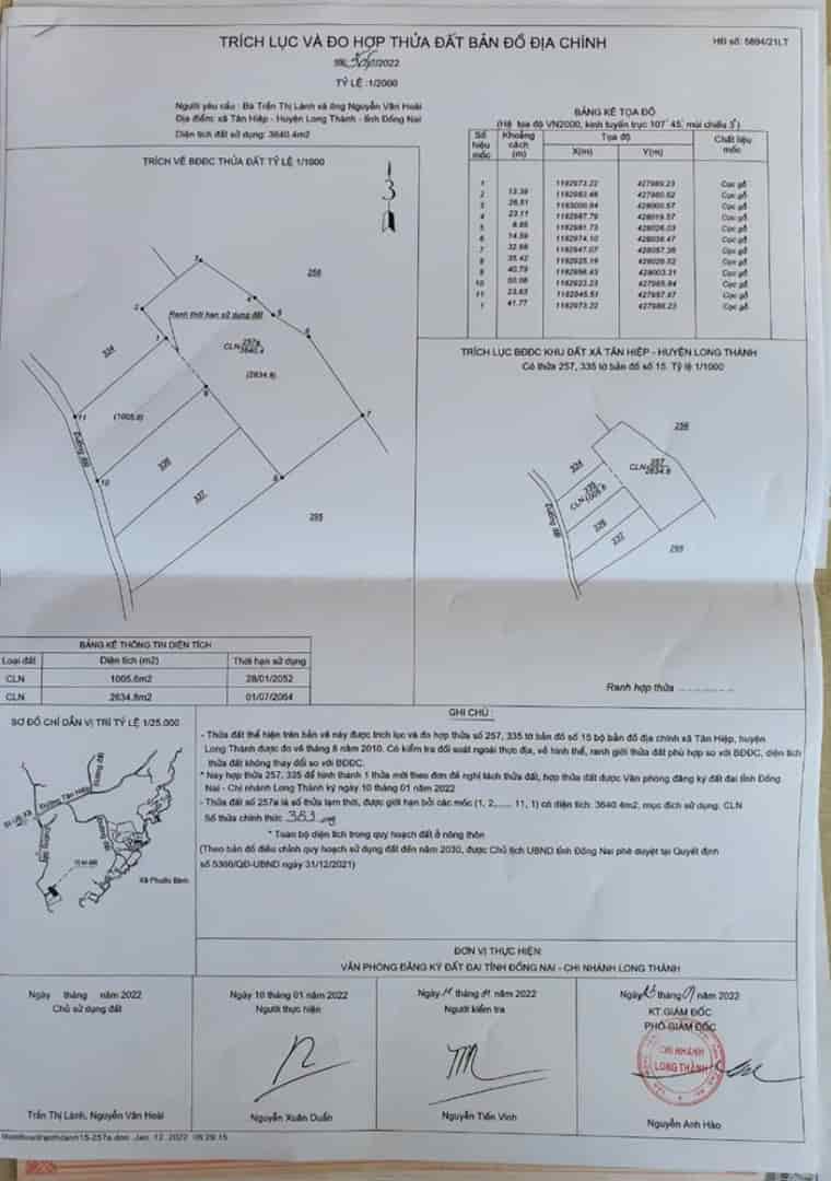 CHÍNH CHỦ Cần Bán Nhanh Đất Tại Xã Tân Hiệp, Huyện Long Thành, Đồng Nai